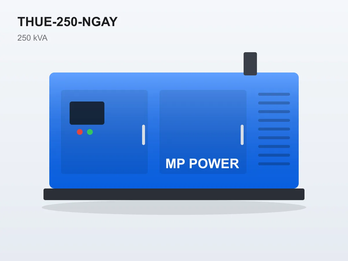 250 kVA generator rental – per day