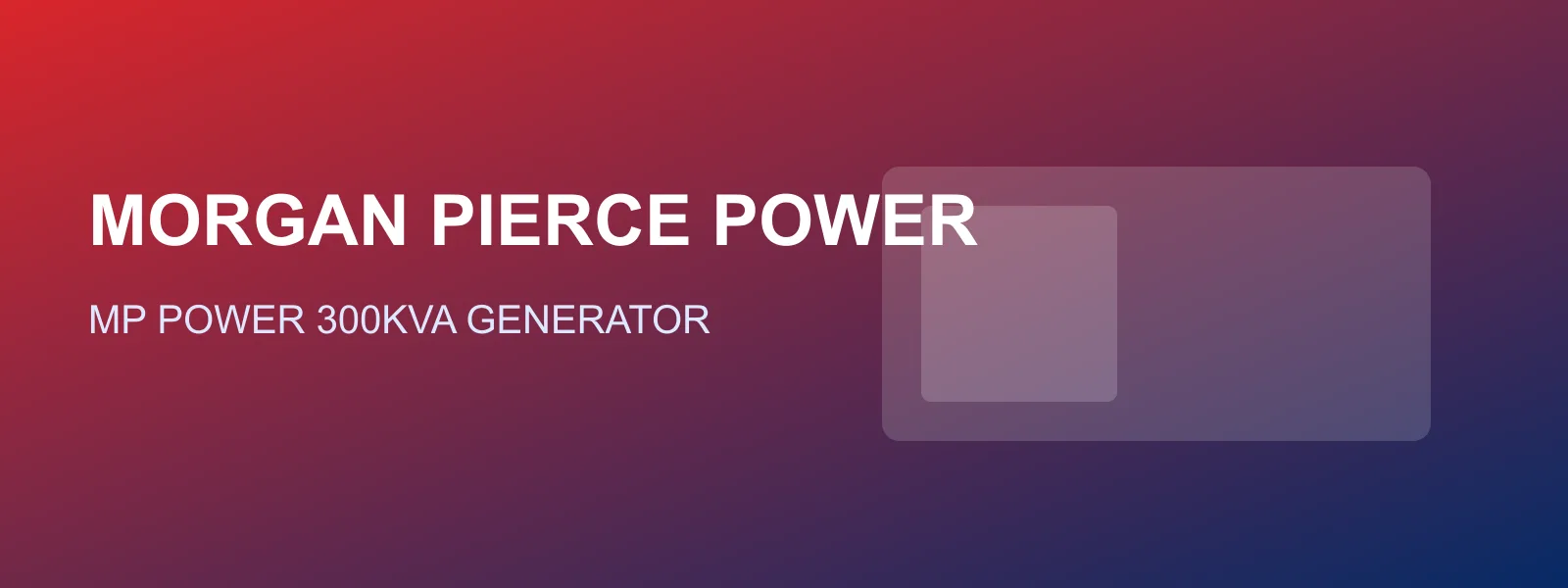MP Power MP-S300 300 kVA generator